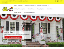 Tablet Screenshot of jjspartyhouse.com